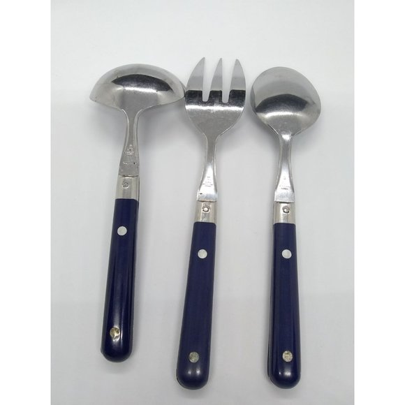 Vtg Life Time Stainless Korea Serving gravy ladle dinner fork & dinner spoon - Picture 2 of 12